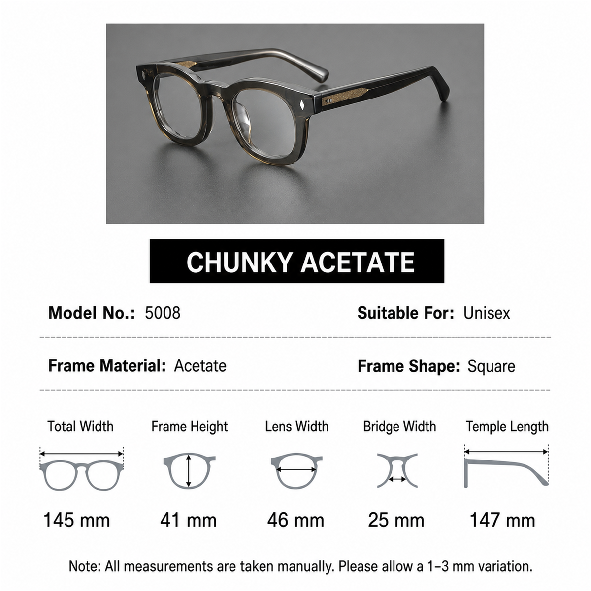 Cinily size chart — acetate-chunky-round-eyeglasses-darmont