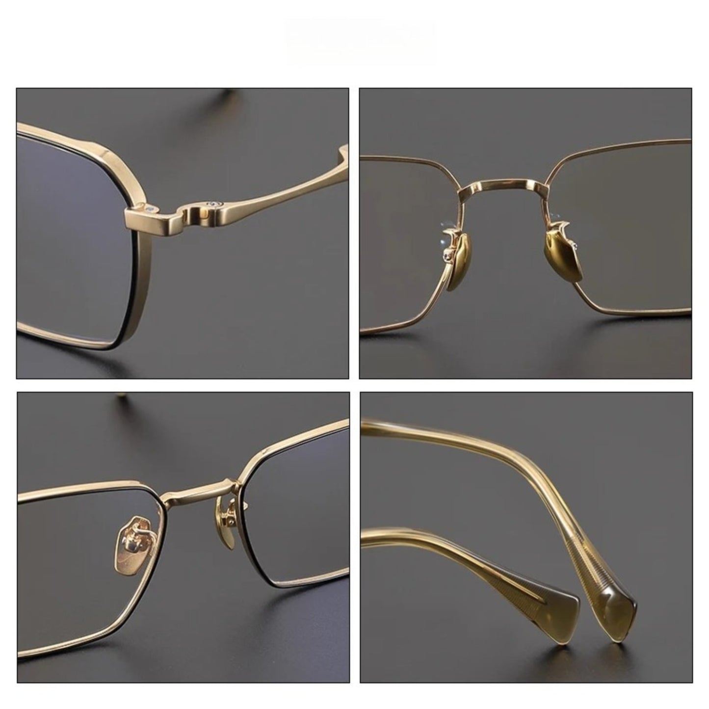 Large Titanium Square Eyeglasses