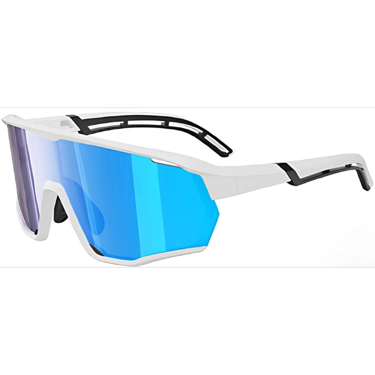 TR90 Angular Shield Sports Sunglasses with PC Cylindrical Lens for Outdoor Use