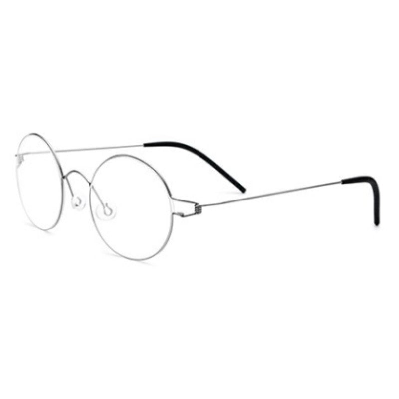CINILY round titanium alloy eyeglasses in Grey