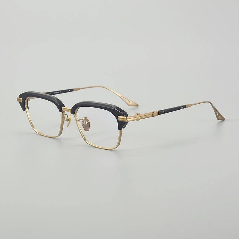 Retro Rectangular Titanium Glasses Frames