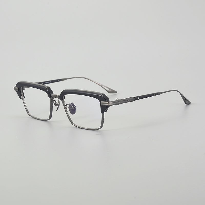 Retro Rectangular Titanium Glasses Frames