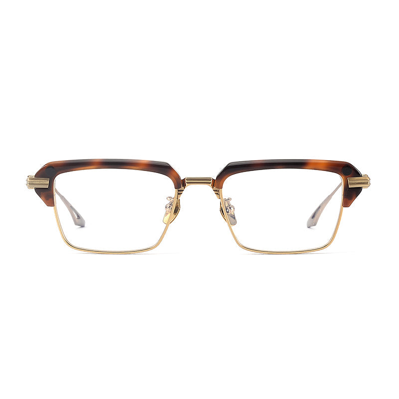 Retro Rectangular Titanium Glasses Frames