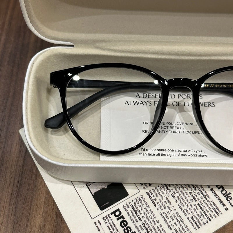 Broad Square Eyeglass Frames with Softly Rounded Rims, Four Colors