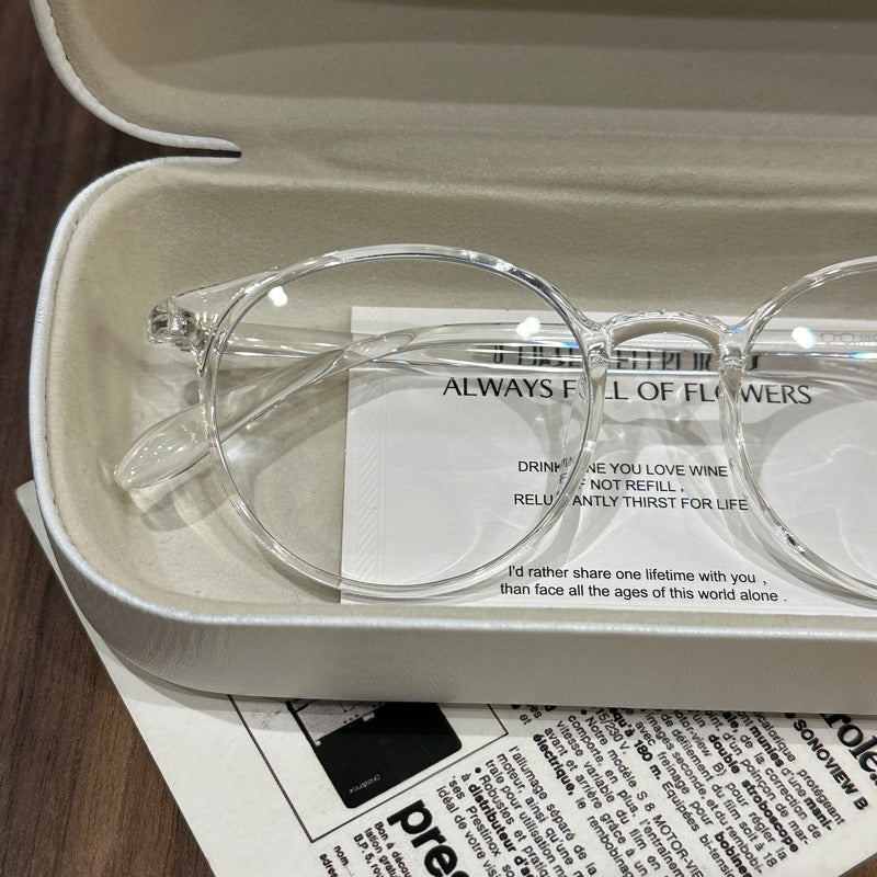 Rounded Square Eyeglass Frames with Slim Temples, Cool Tea Brown, Black or Clear