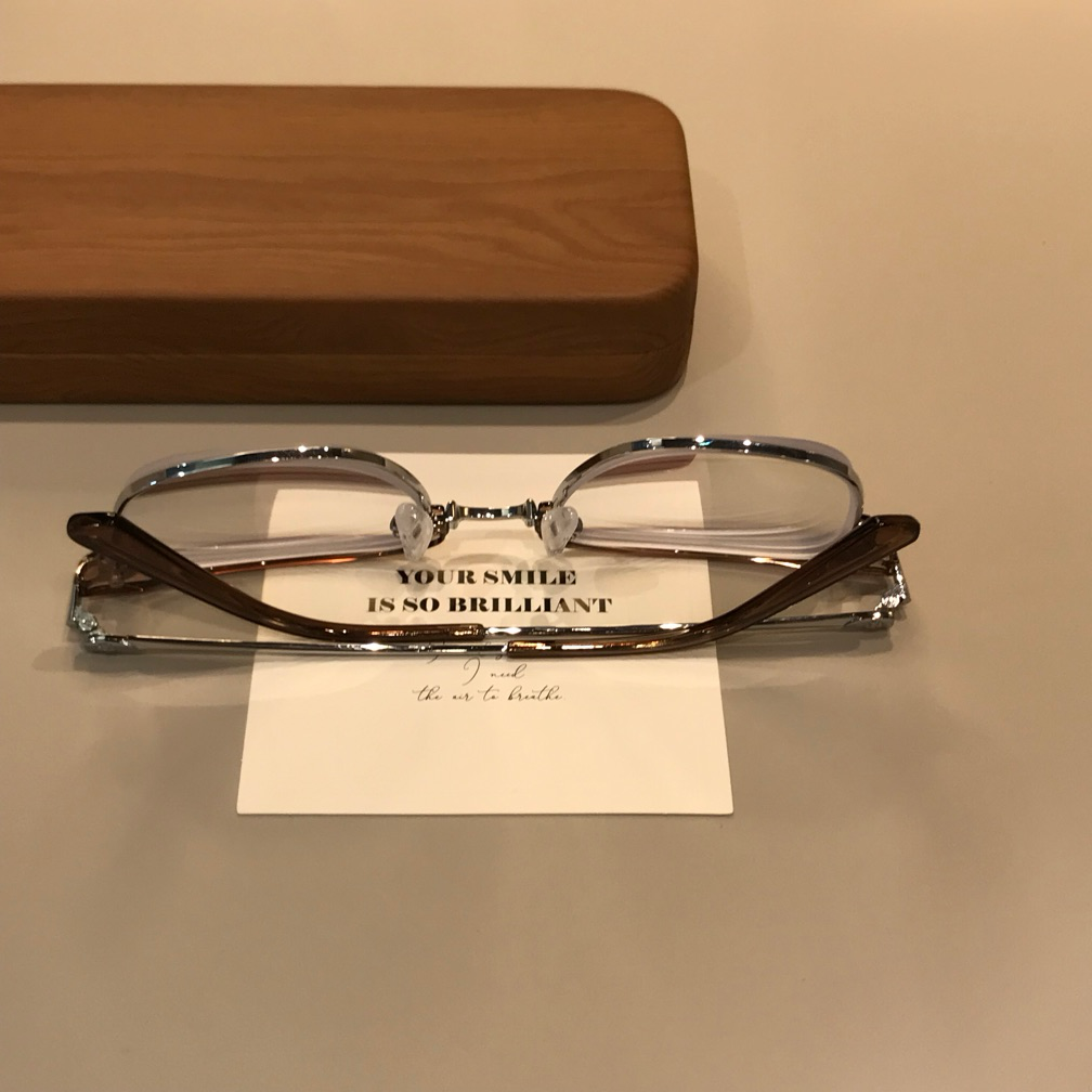 Men's Browline Eyeglass Frames with a Rectangular Front, Black/Silver or Cool Tea Brown
