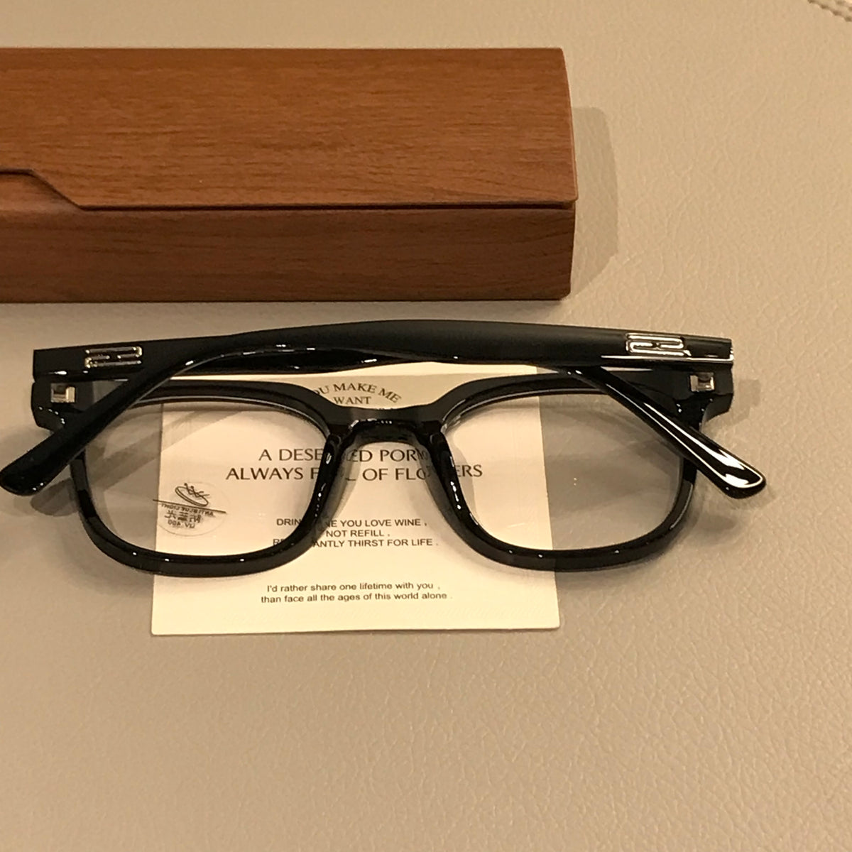 Men's Oversized Square Eyeglass Frames with Thick Matte Rims, Black