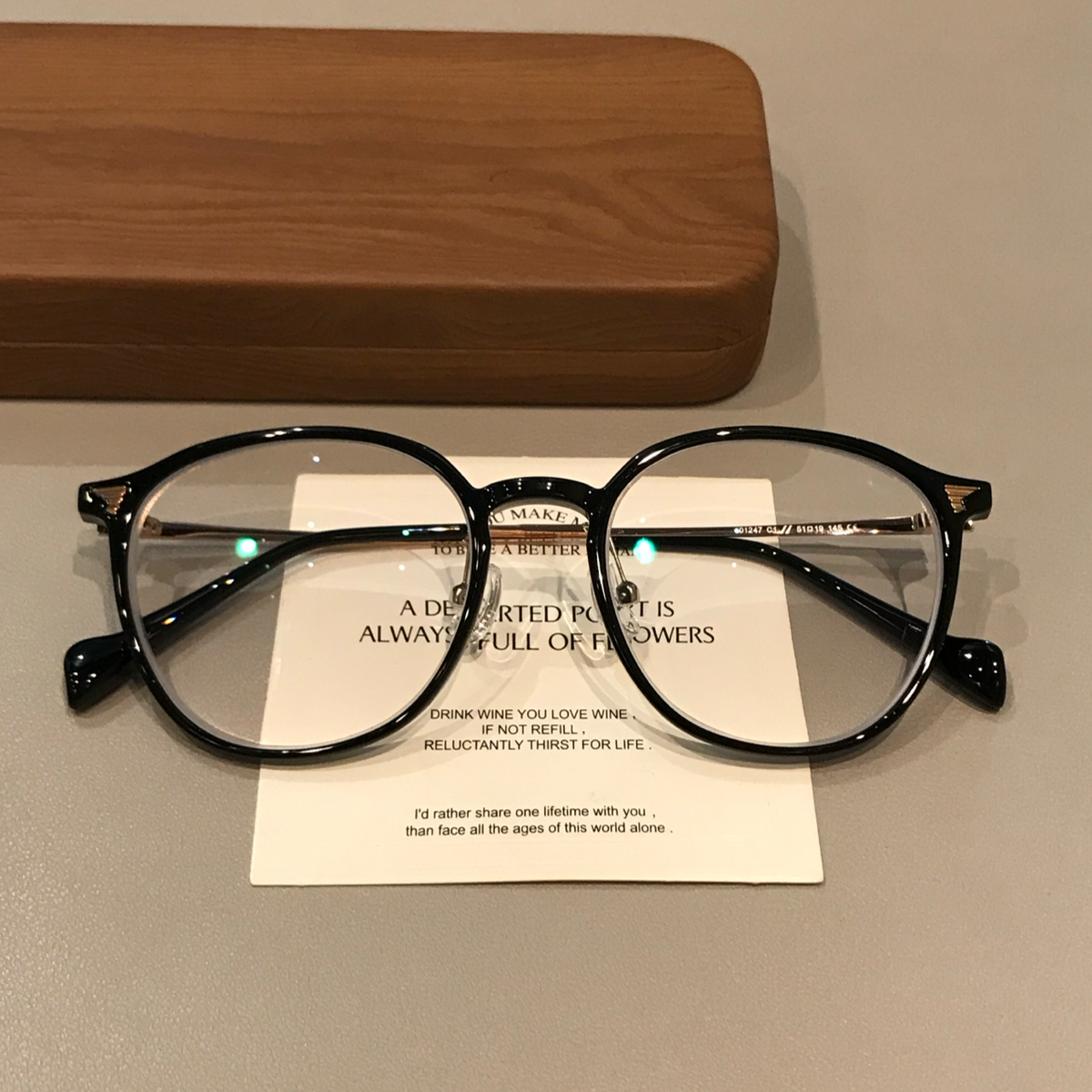 TR90 Eyeglass Frames with a Rounded Front, Black, Gray, Latte Brown or Black/Silver