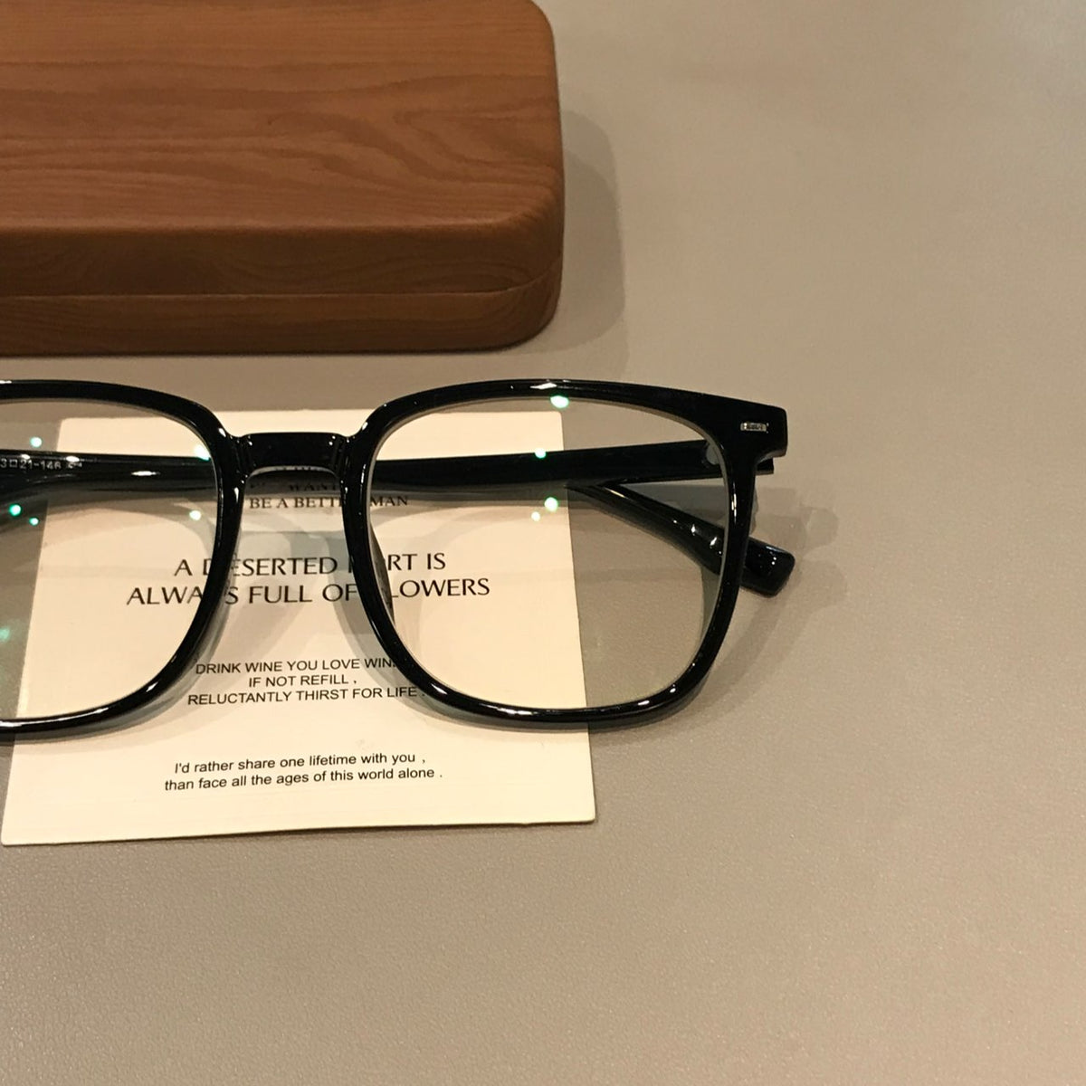 Geometric Square Eyeglass Frames with Angled Corners, Black Finishes or Matte Tortoiseshell