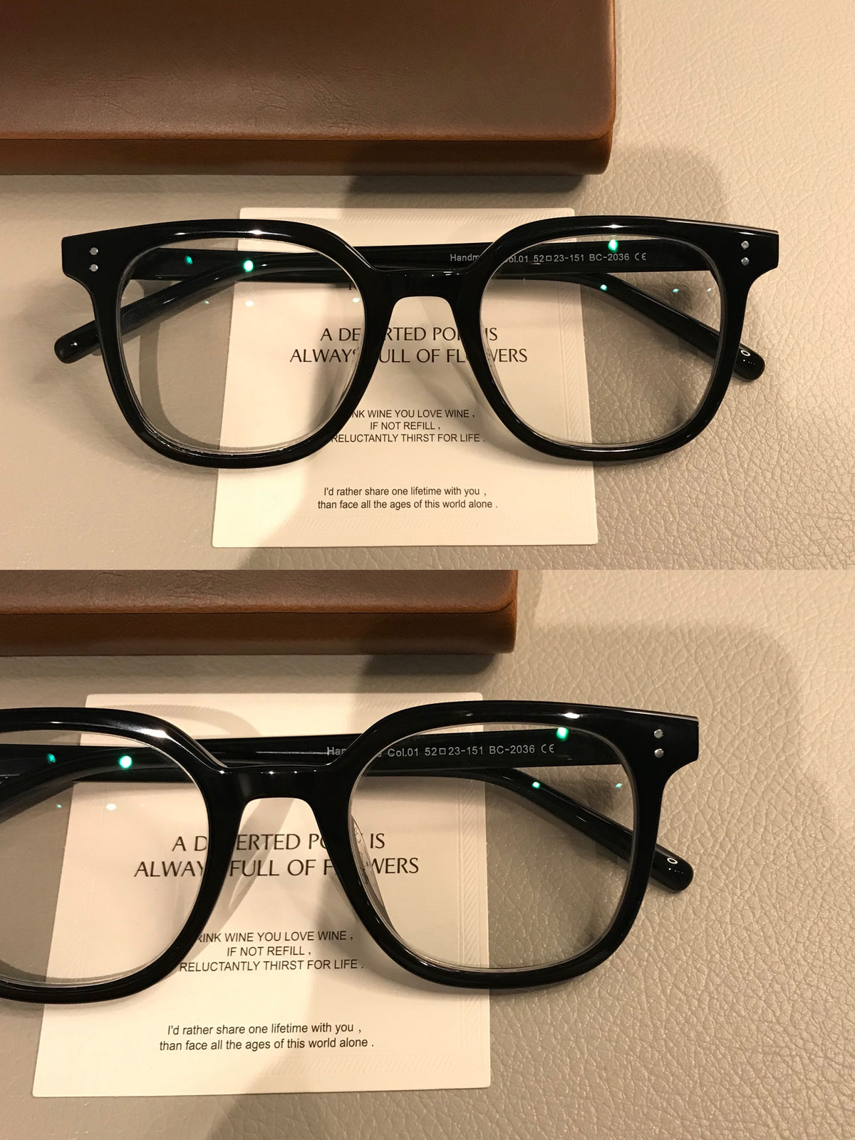 Geometric Square Eyeglass Frames with Angled Corners, Black Finishes or Matte Tortoiseshell