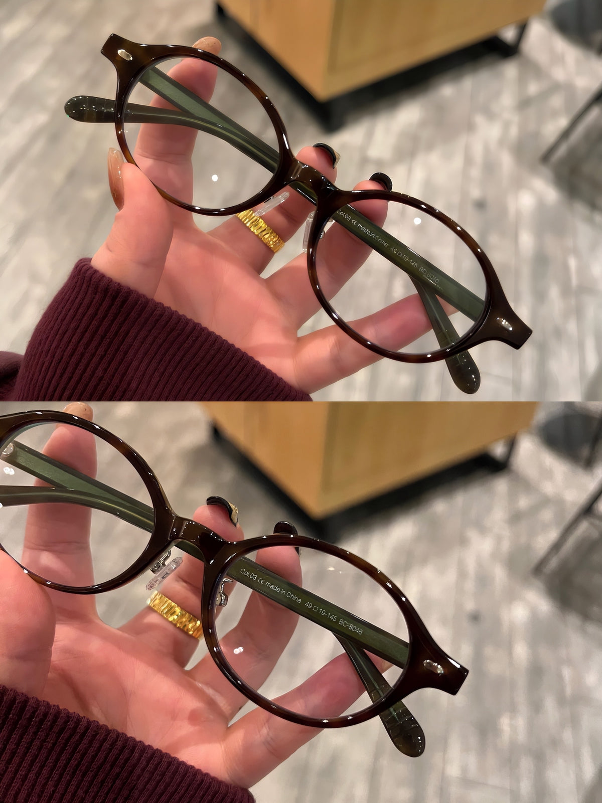 Vintage-Style Rounded Square Eyeglass Frames with Wide Temples, Tortoiseshell