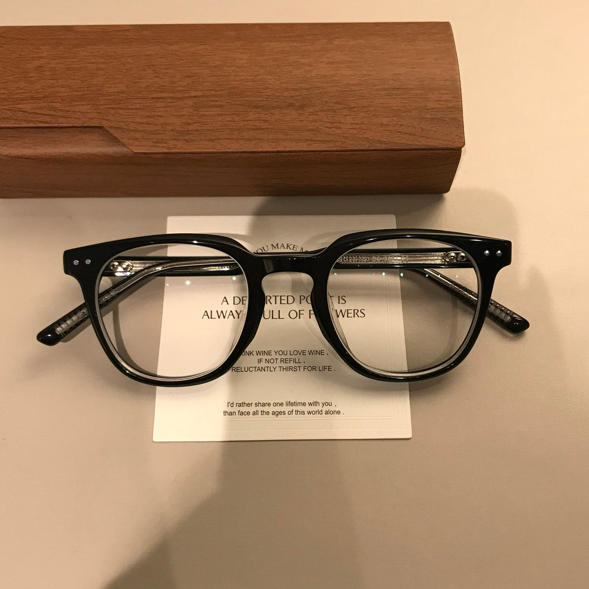 Men's Rectangular Eyeglass Frames with a Broad Upper Rim, Black