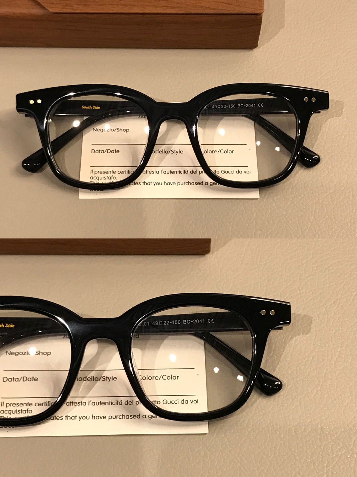 Retro Rectangular Eyeglass Frames with Paired Corner Rivets, Tortoiseshell