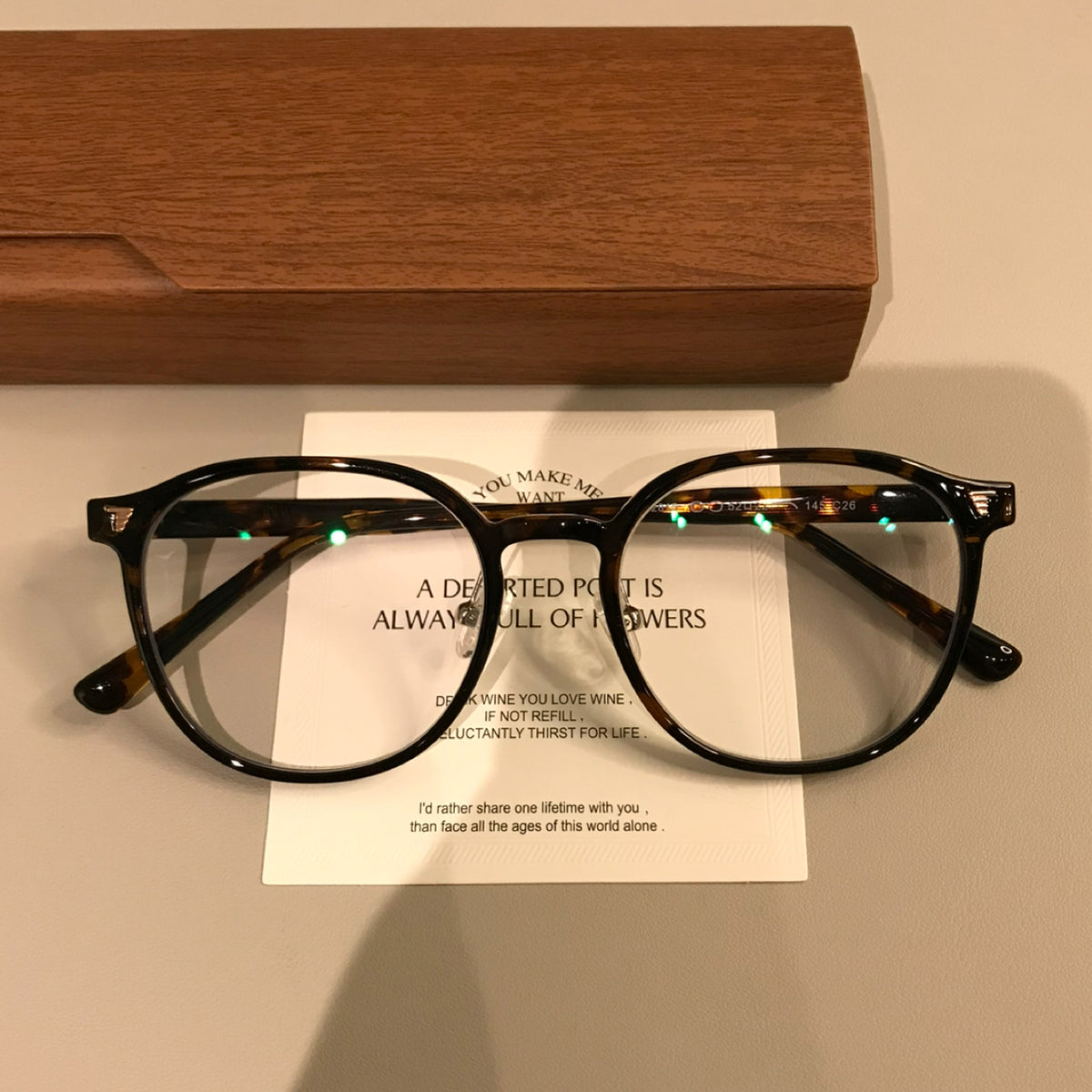 Rounded Square Eyeglass Frames with a Raised Brow, Amber Tortoiseshell or Black