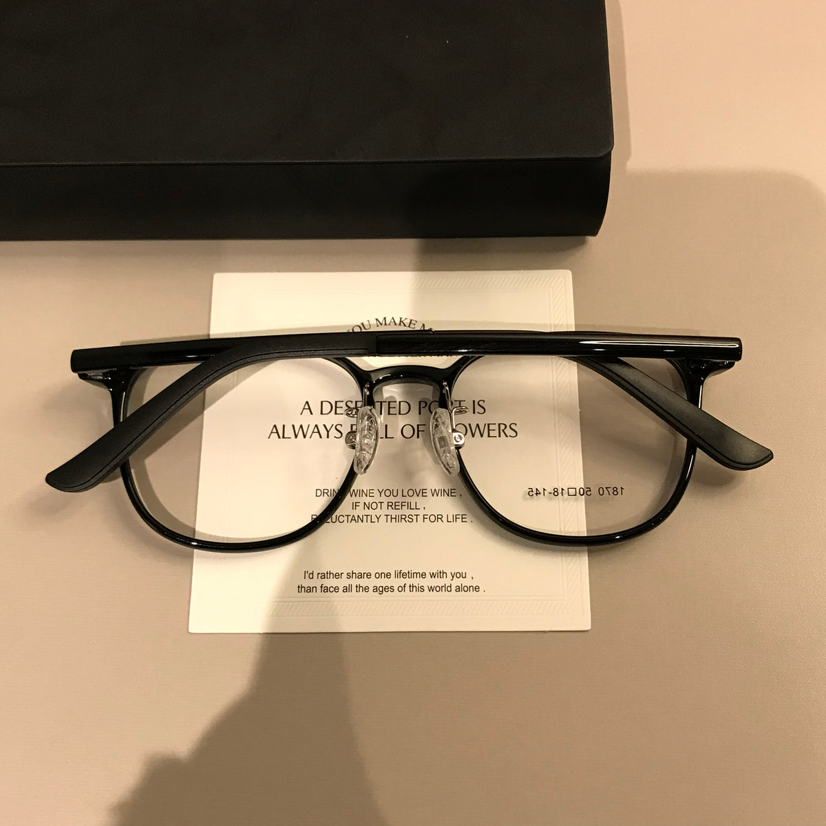 Compact Round Eyeglass Frames with Corner Accents, Black, Latte Brown or Tortoiseshell