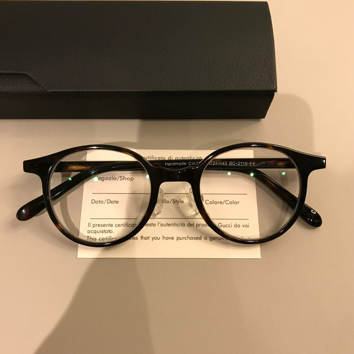 Compact Boston-Style Round Eyeglass Frames, Tortoiseshell, Black or Transparent Tea Brown
