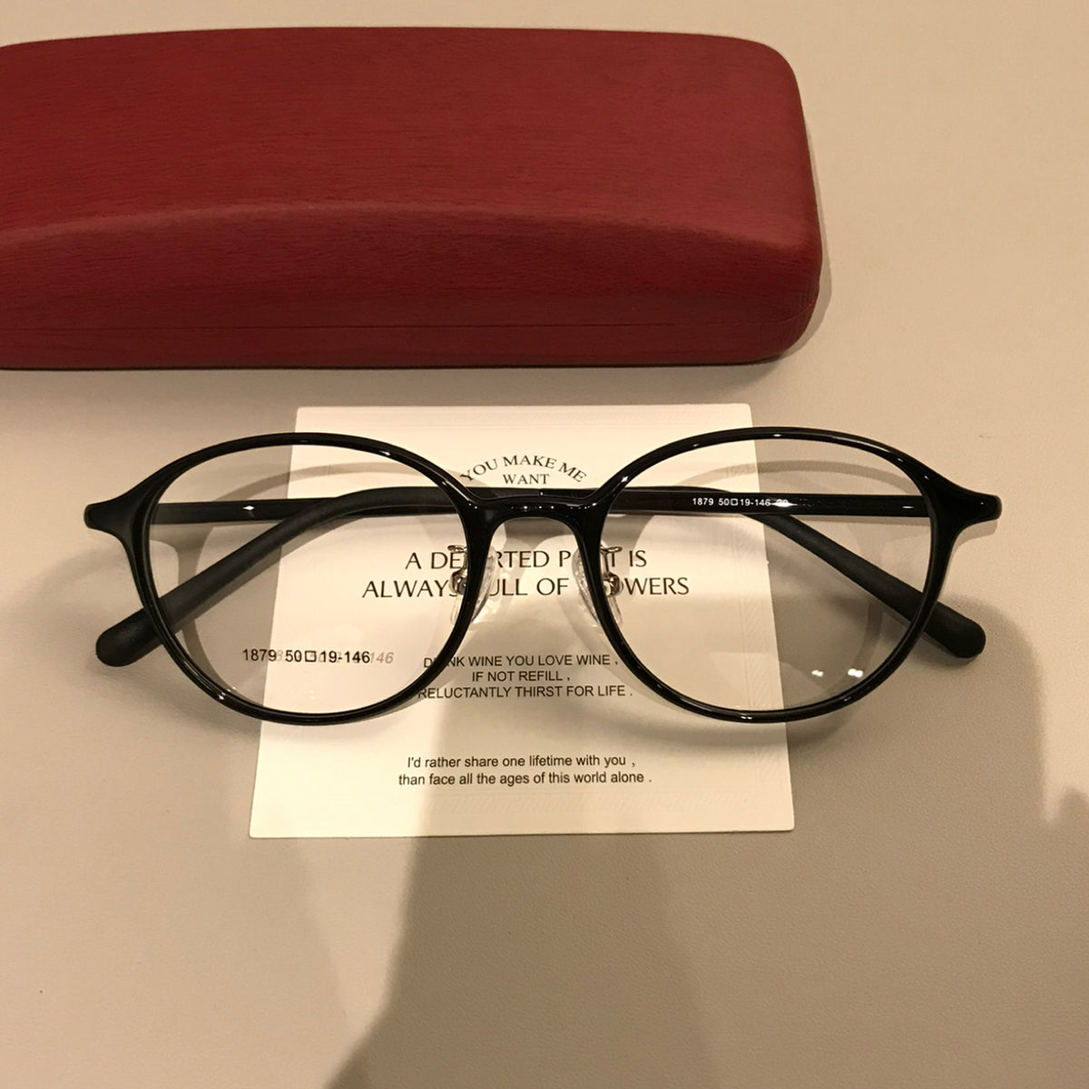 Round Eyeglass Frames with Broad Temples and Corner Studs, Black, Tortoiseshell or Caramel Brown