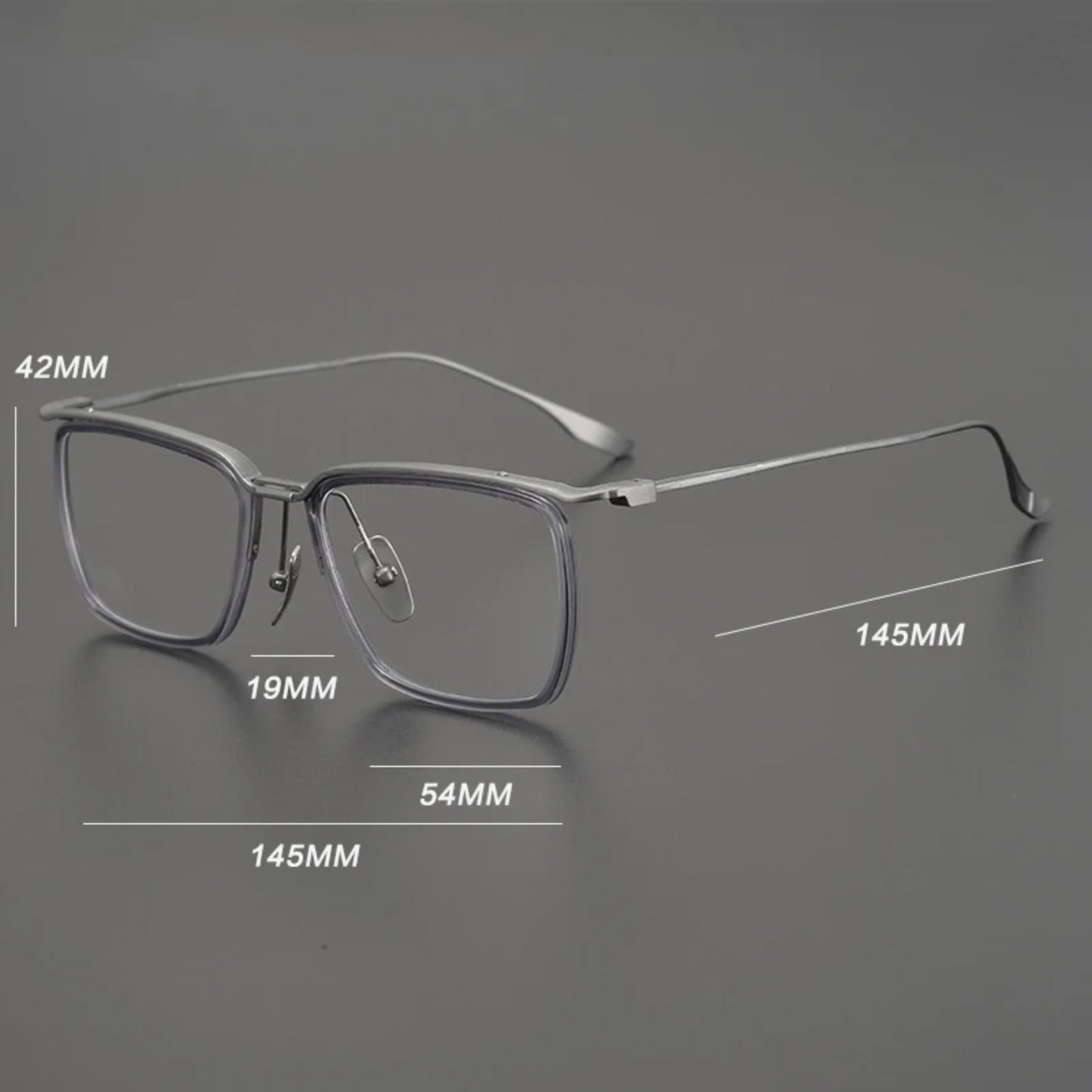 Titanium Square Eyeglasses