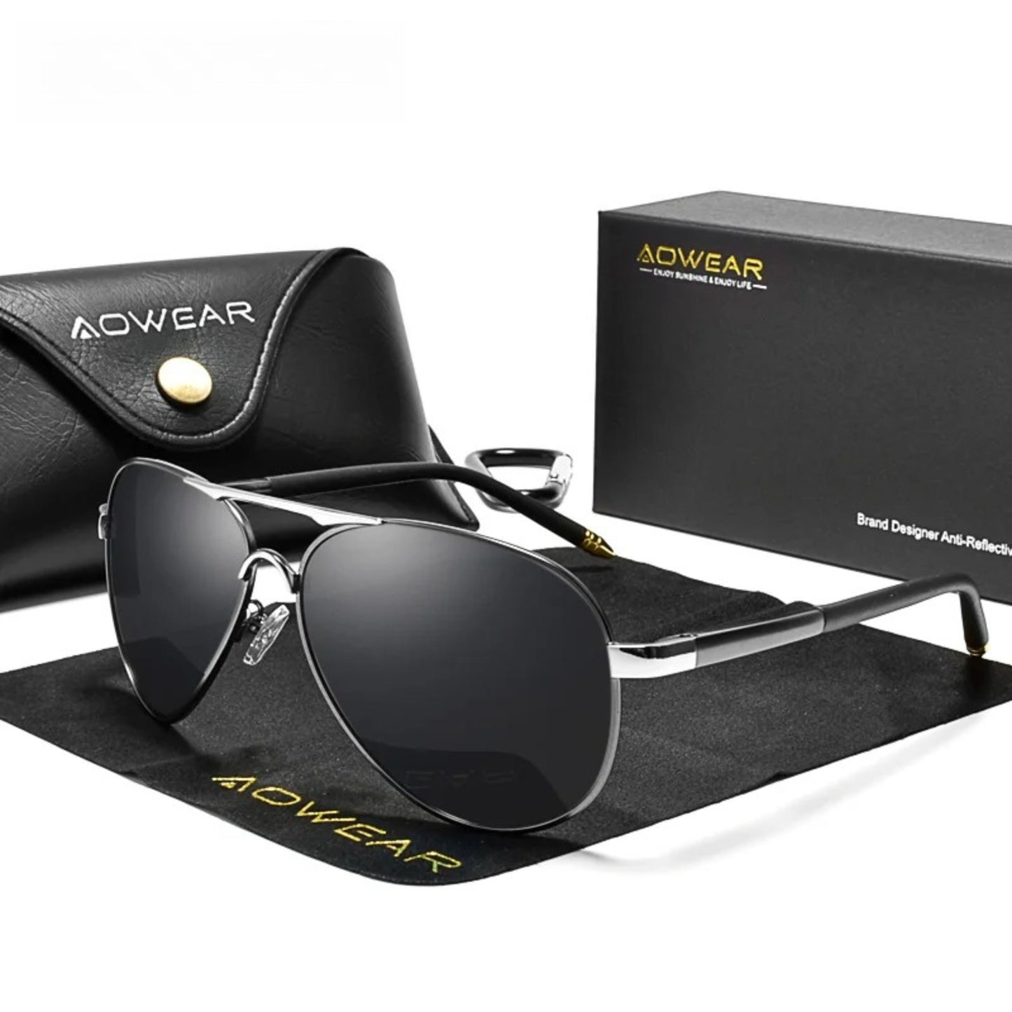 Alloy Pilot Polarized Mirror UV400 Sunglasses