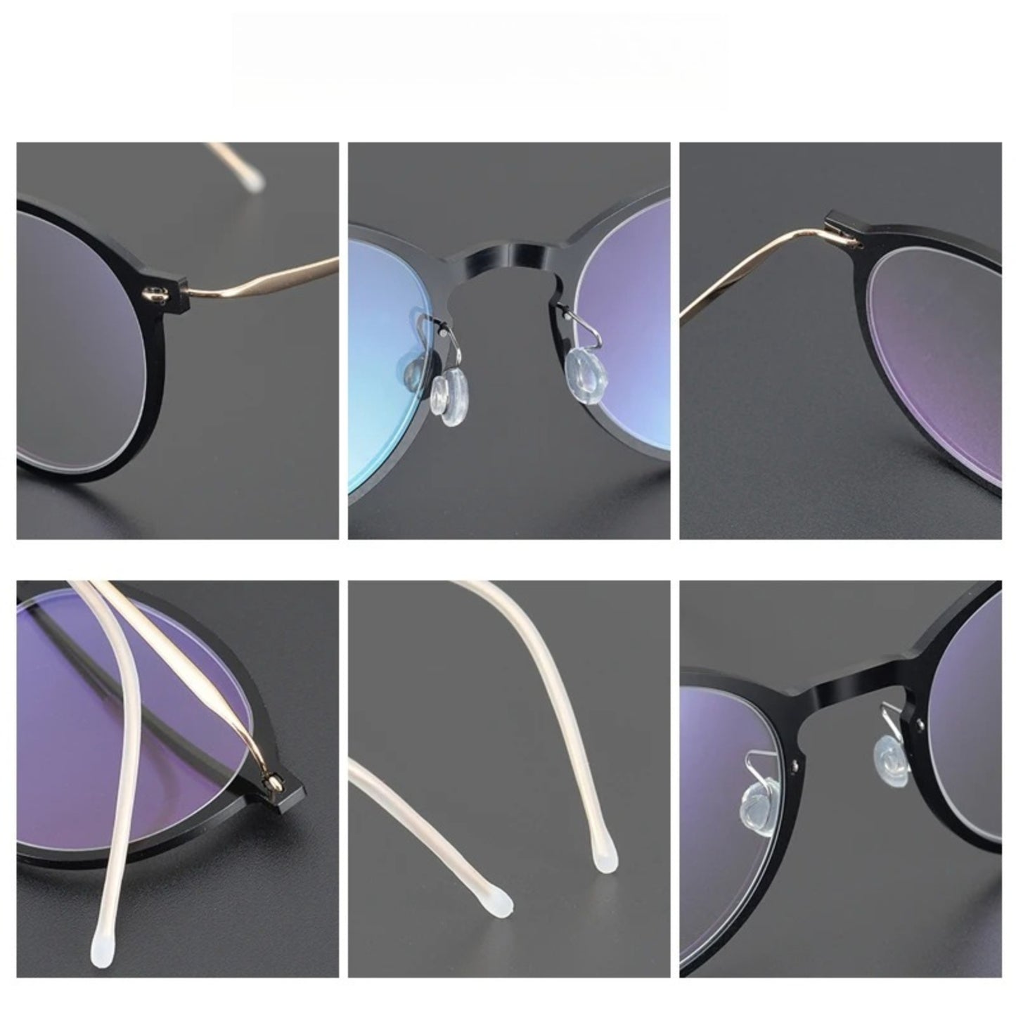 Titanium Transparent Round Eyeglasses