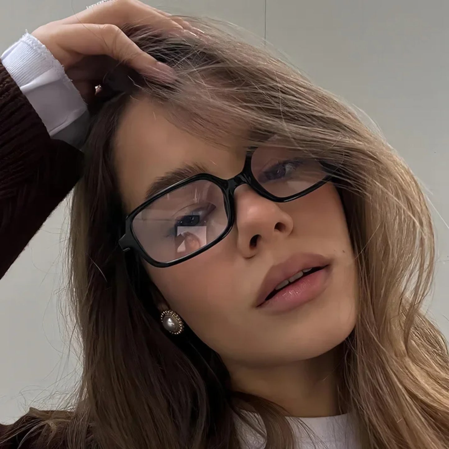 Plastic Small Rectangle Blue Light Glasses