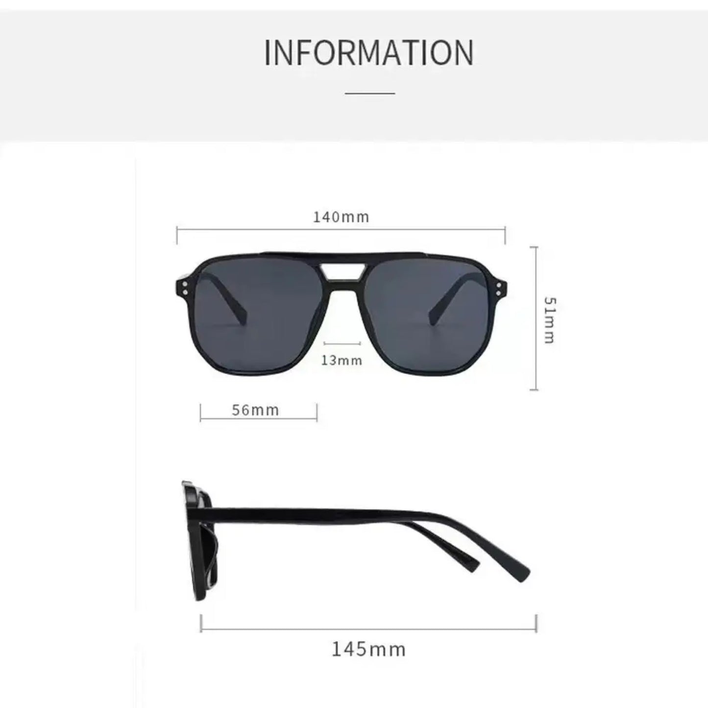 Plastic Punk Square UV400 Sunglasses