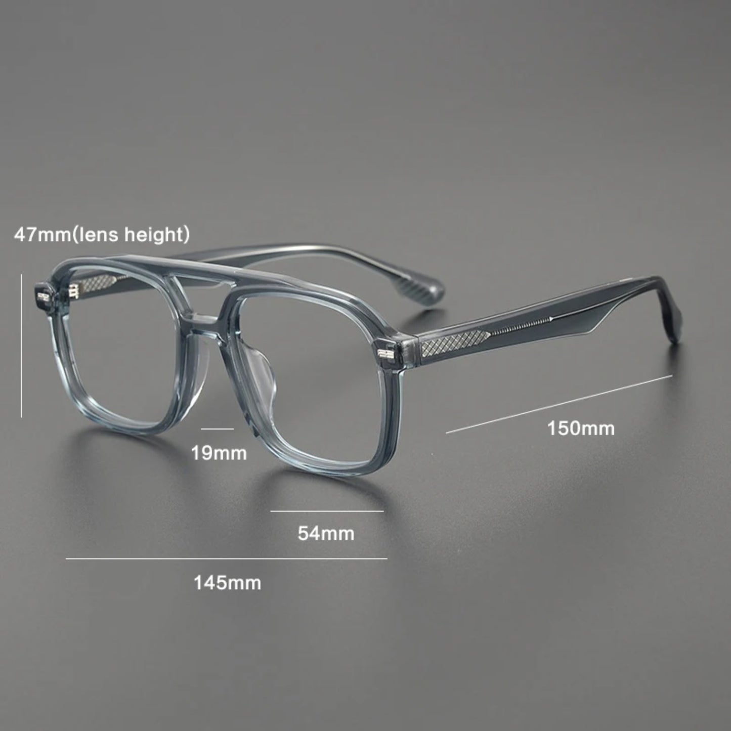 Acetate Square Prescription Eyeglasses