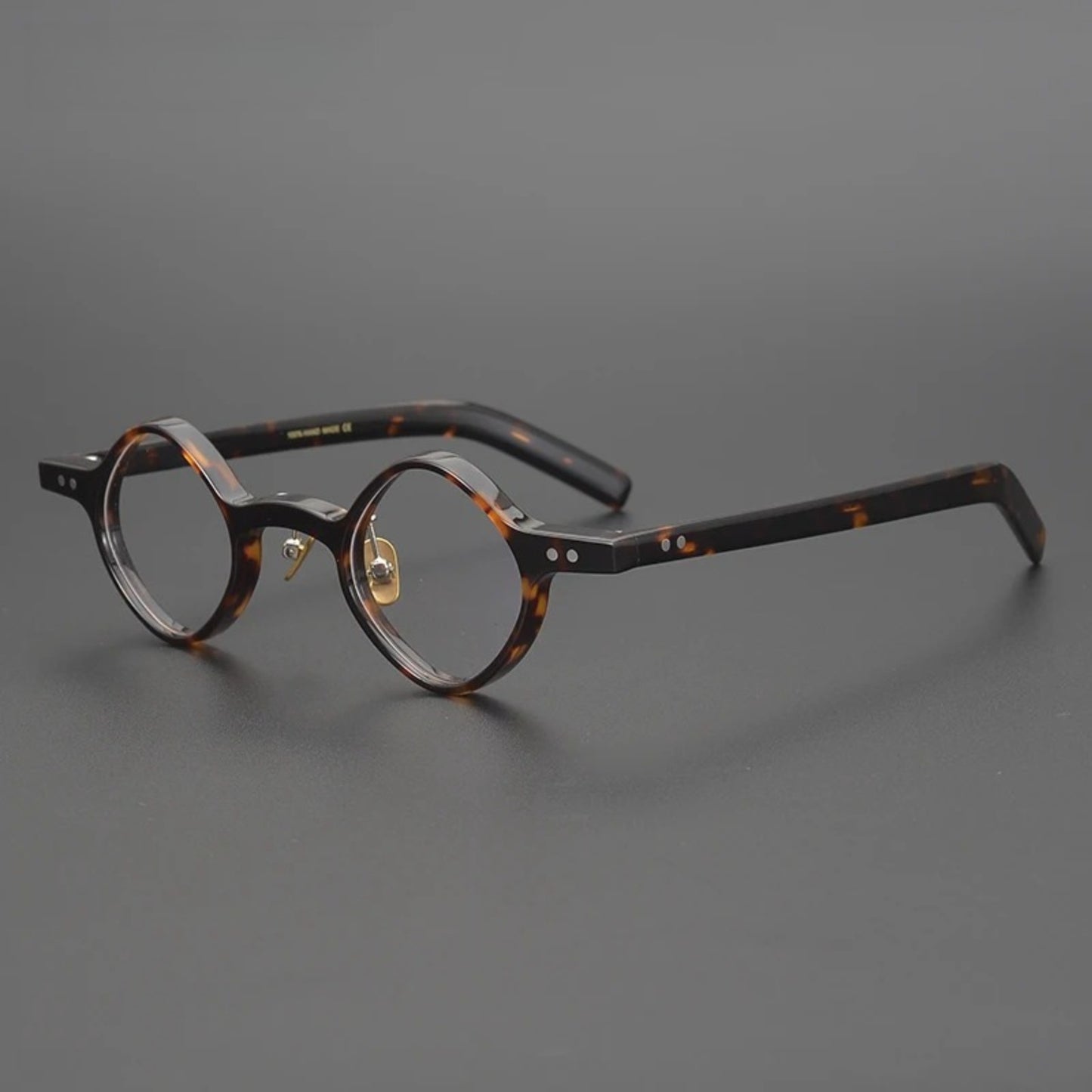 Acetate Patchwork Round Prescription Eyeglasses