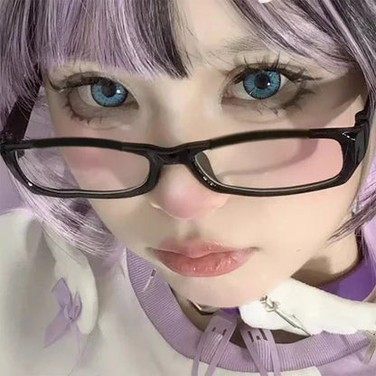 Plastic Tortoise Rectangle Blue Light Glasses