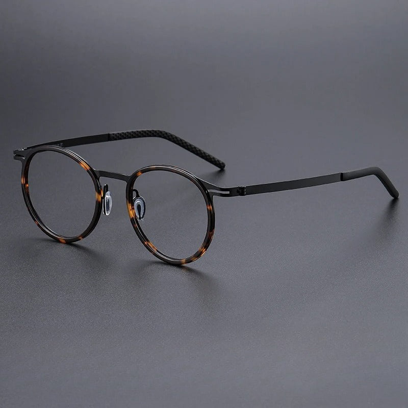 Vintage Round Reading Prescription Glasses Photochromic Anti-Blue Light - Tortoise