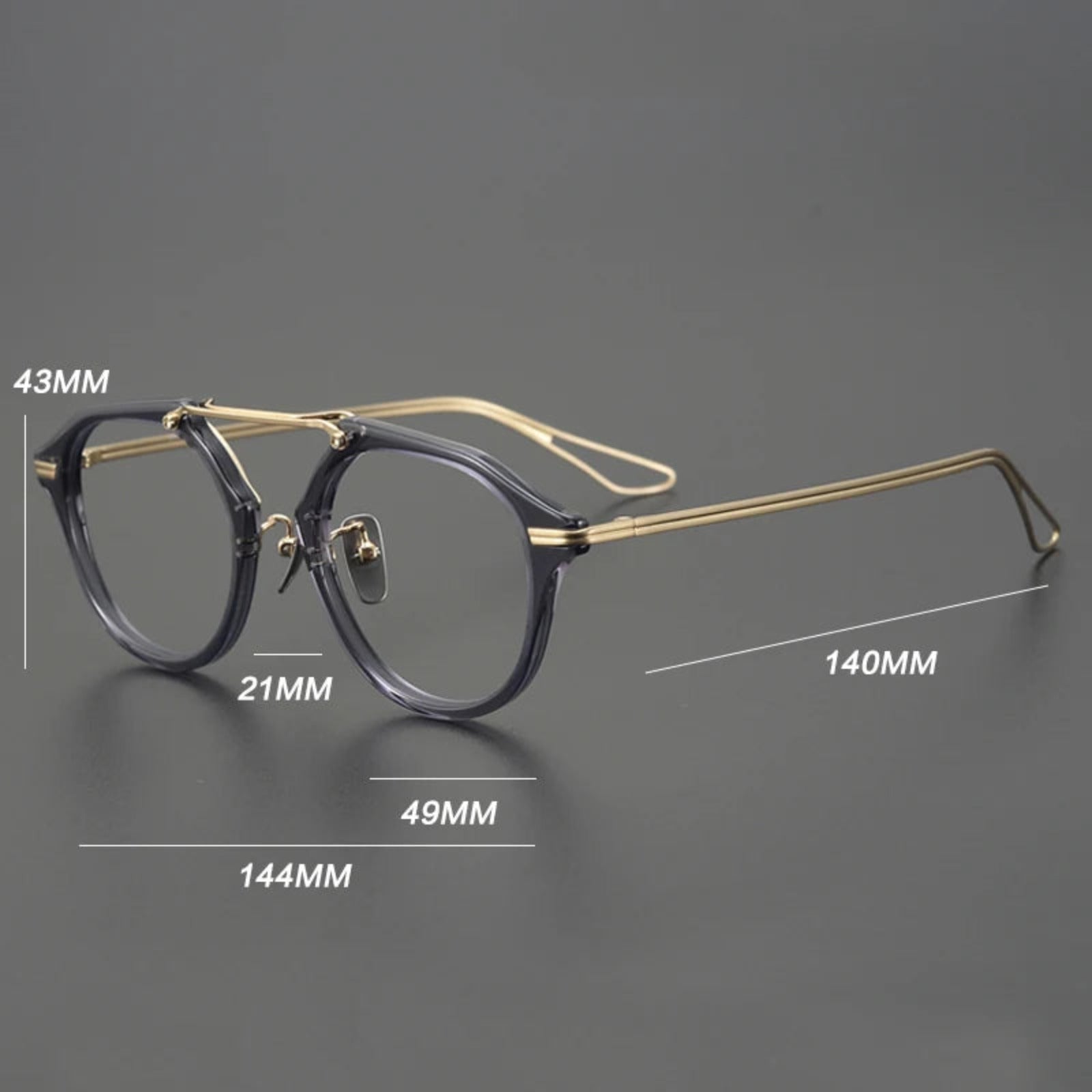 Titanium Acetate Pilot Prescription Eyeglasses | Affordable Rx Glasses Online – CINILY UK additional product view