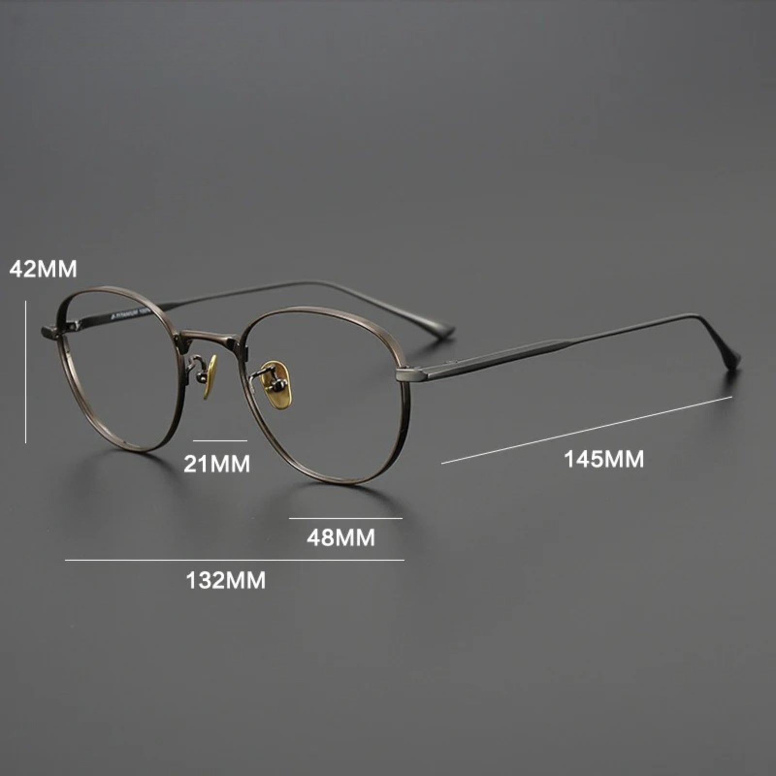 Titanium Small Geometric Prescription Eyeglasses | Ultra-Light Optical Frame for Rx Lenses – CINILY UK temple detail