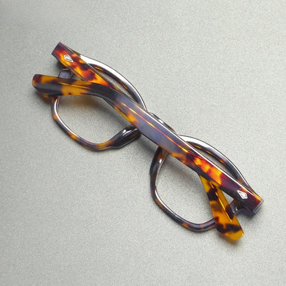 Vintage Thick Acetate Square Eyeglasses Frame | Handmade front view