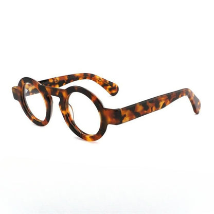 Handmade Acetate Round Prescription Glasses | Photochromic & Anti-Blue Light Options lens detail