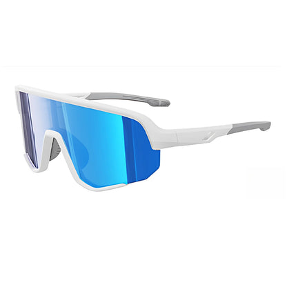 TR90 Cylindrical Shield Sports Sunglasses with PC Lens for Cycling and Outdoor Use front view