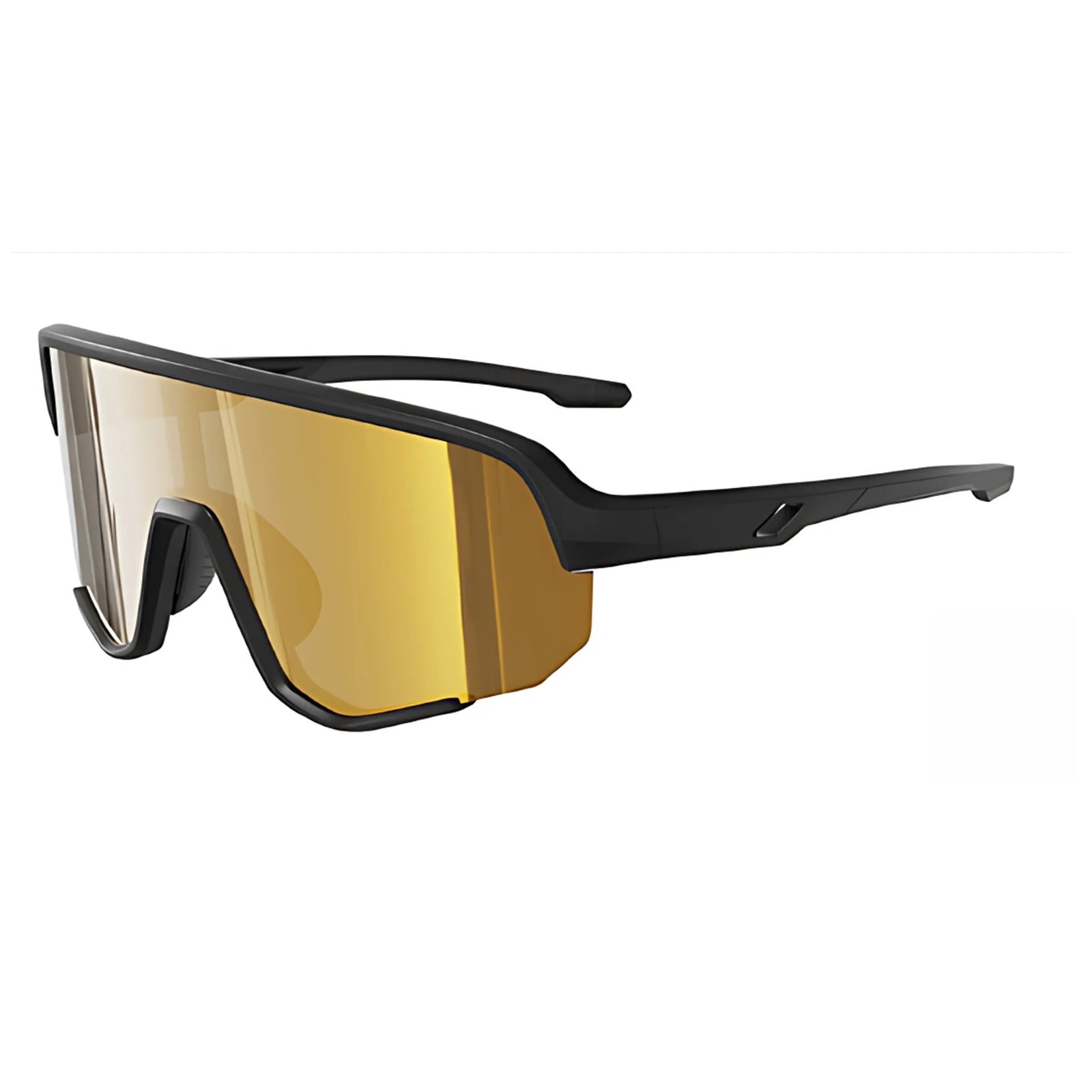 TR90 Cylindrical Shield Sports Sunglasses with PC Lens for Cycling and Outdoor Use - Yellow
