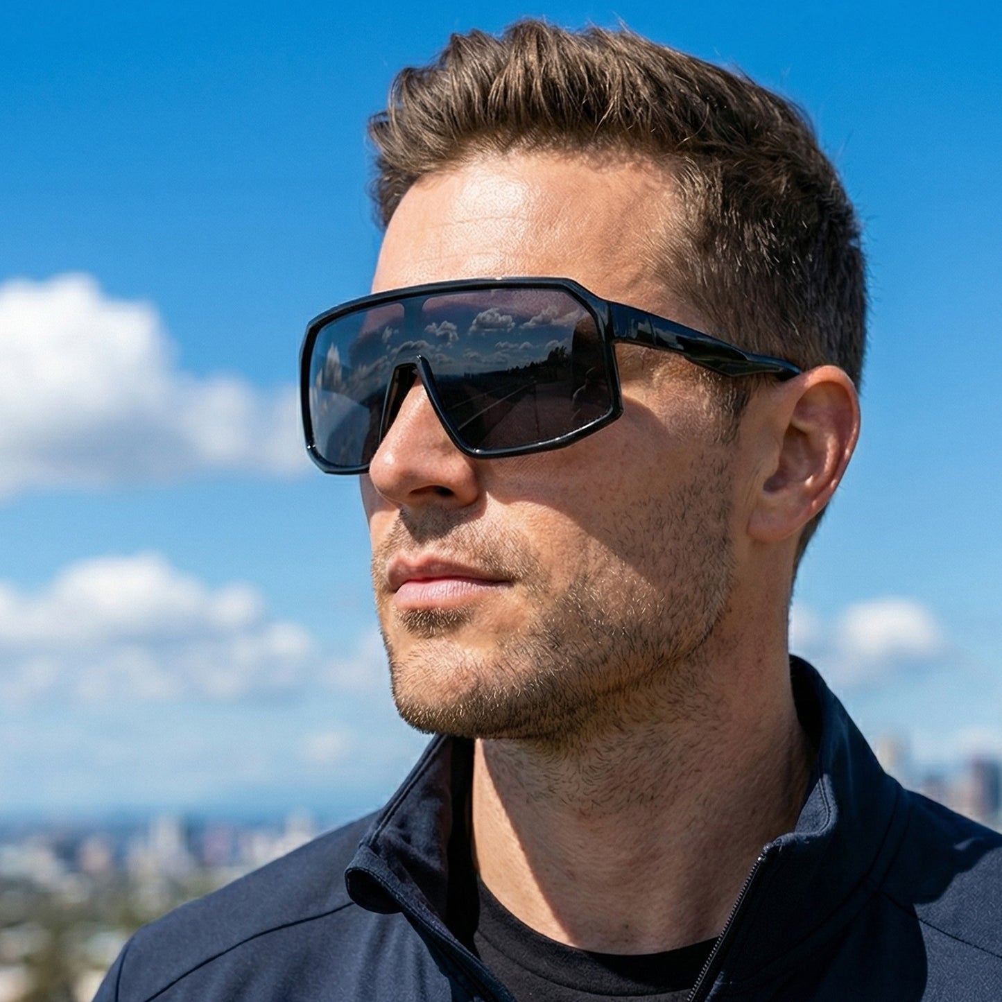 TR90 Polarised Outdoor Sports Sunglasses with PC Shield Lens