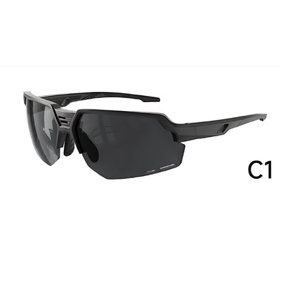 TR90 Half-Rim Sports Sunglasses with PC Lens for Cycling and Outdoor Training