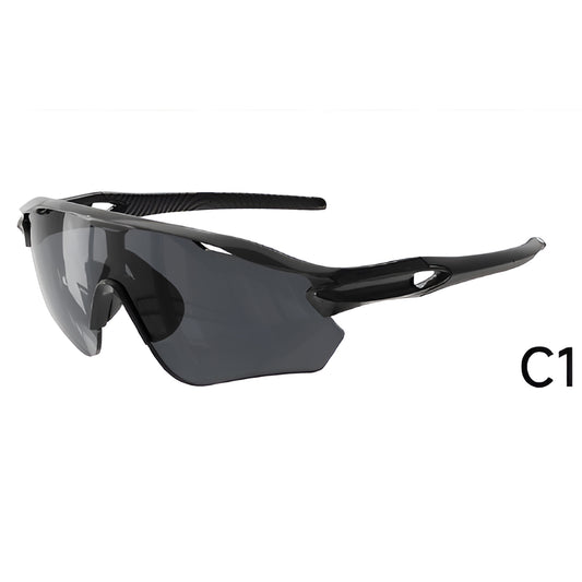 TR90 Half-Rim Windproof Sports Sunglasses for Cycling, Hiking and Outdoor Use