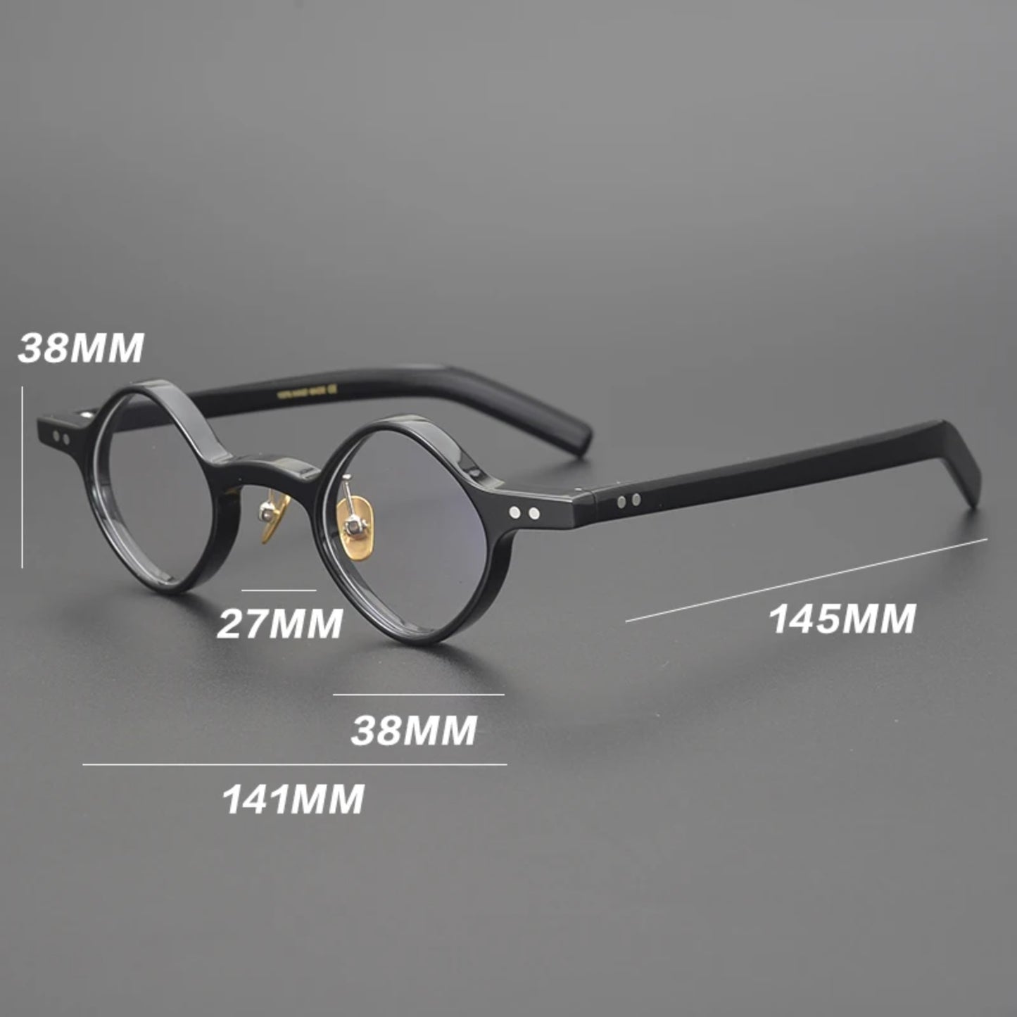Acetate Patchwork Round Prescription Eyeglasses