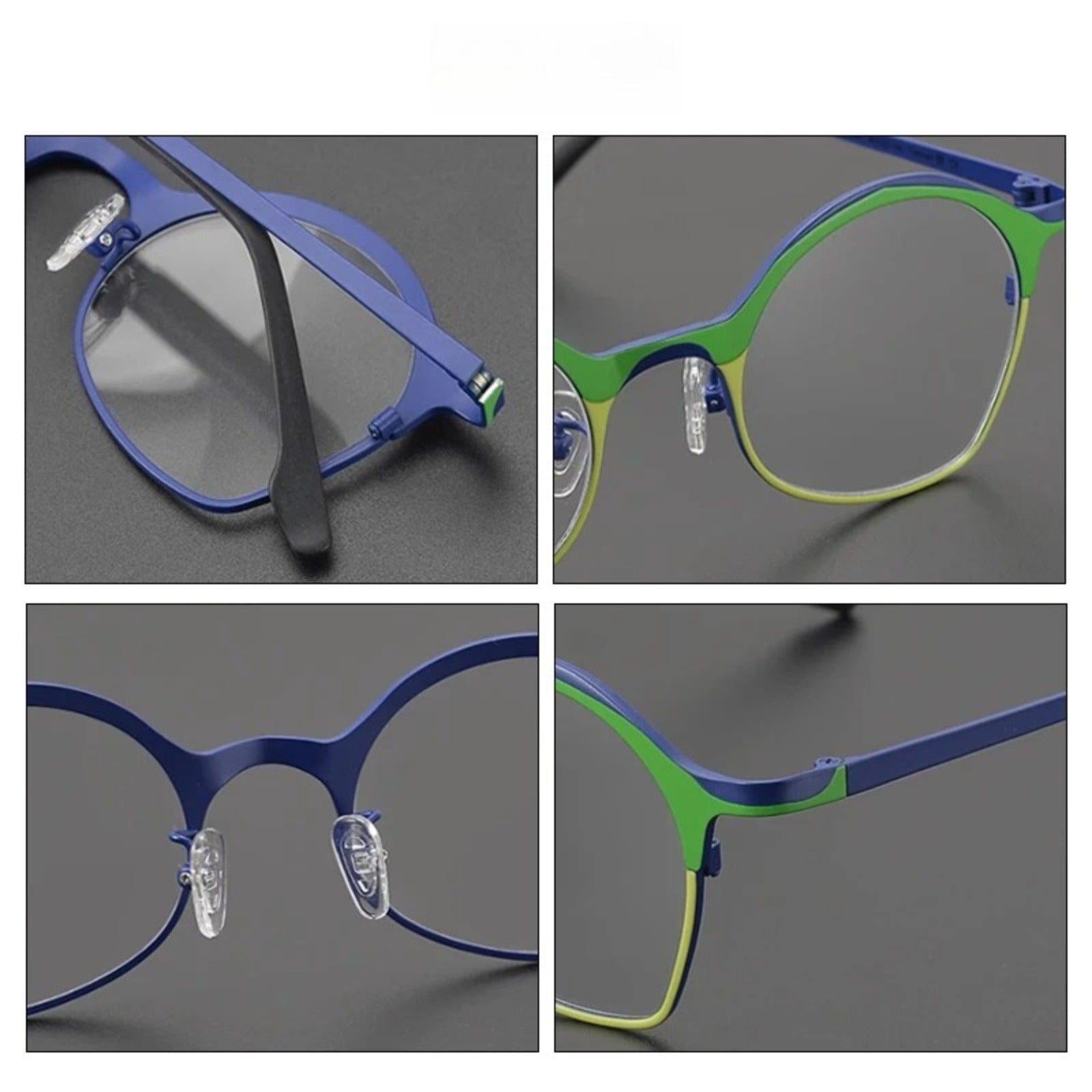 Titanium Matte Panto Prescription Eyeglasses | Ultra-Light Optical Frame for Rx Lenses – CINILY UK additional product view