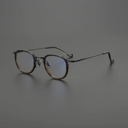 Titanium Round Prescription Eyeglasses | Affordable Rx Glasses Online – CINILY UK front view