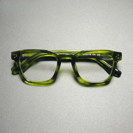 Vintage Square Acetate Optical Glasses Frame | Handmade Lightweight Fit