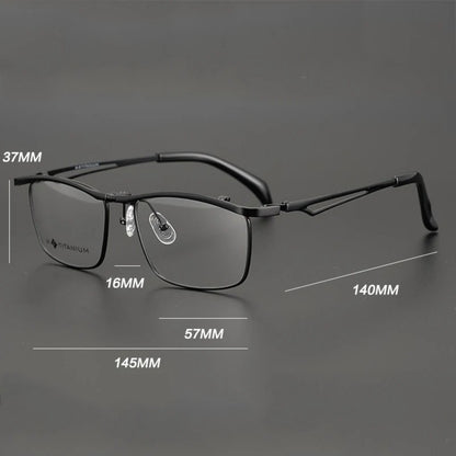 Titanium Flip-Up Square Prescription Eyeglasses | Lightweight Functional Rx Glasses – CINILY UK lens detail