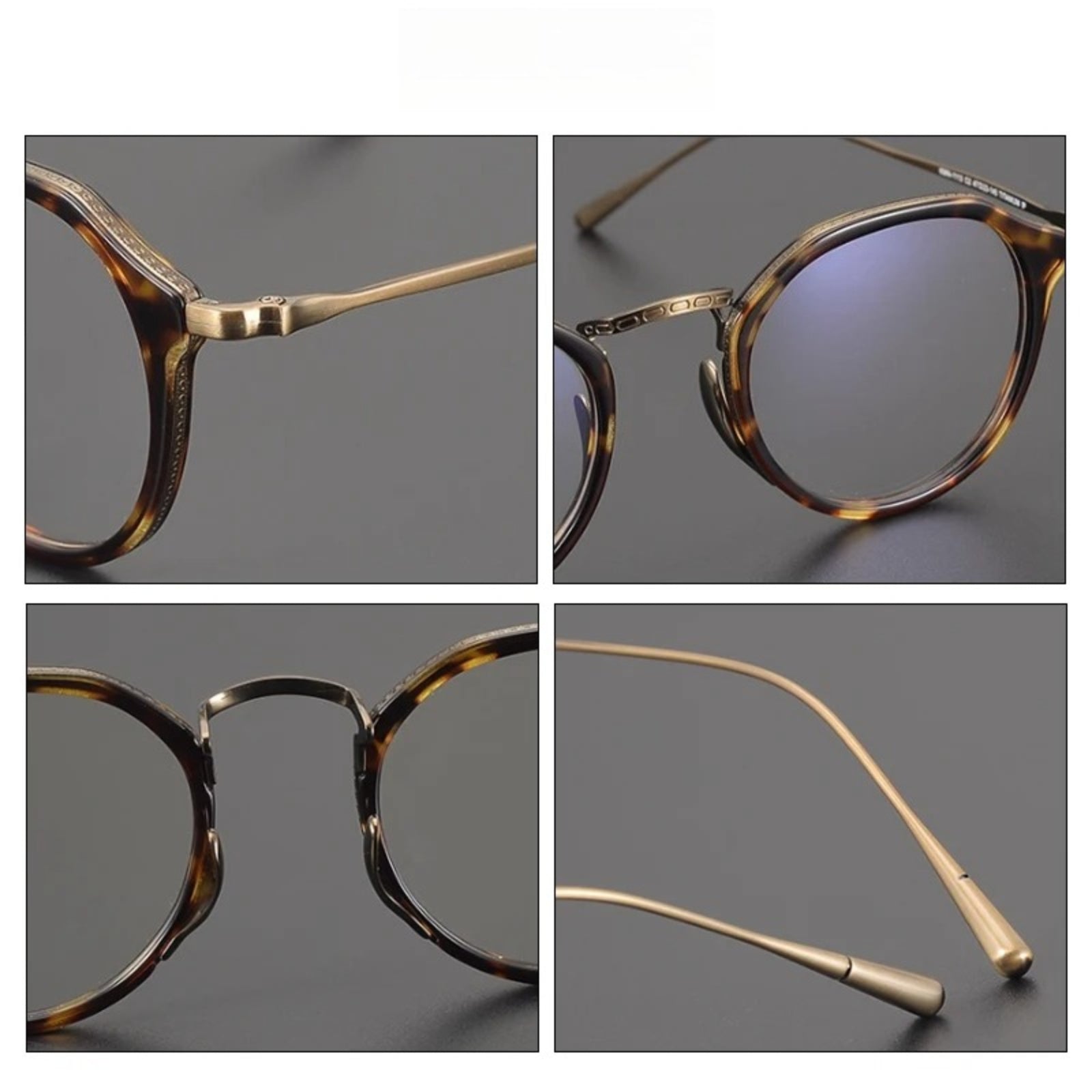 Titanium Windsor Panto Prescription Eyeglasses | Retro Optical Frame for Rx Lenses – CINILY UK temple detail