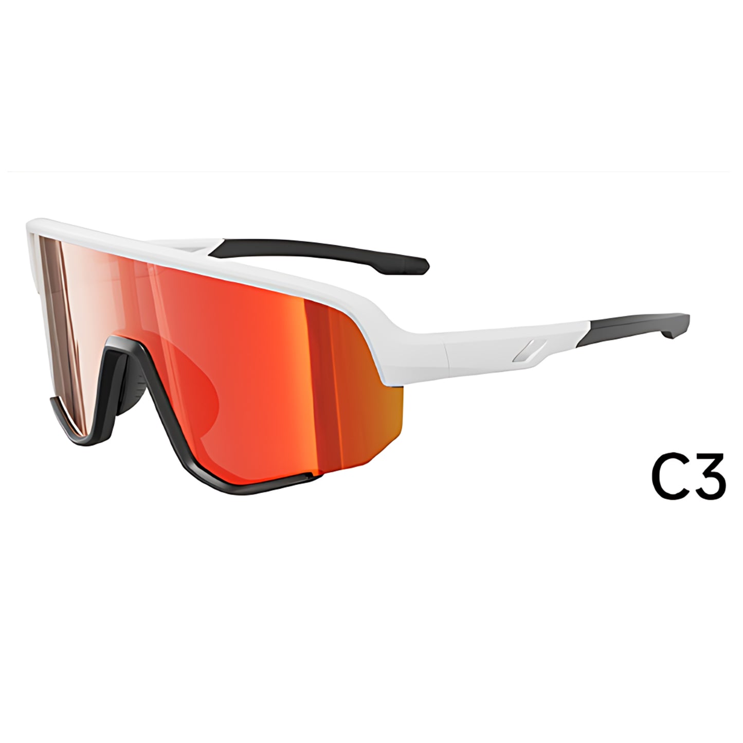 TR90 Shield Sports Sunglasses with PC Cylindrical Lens for Outdoor Sports