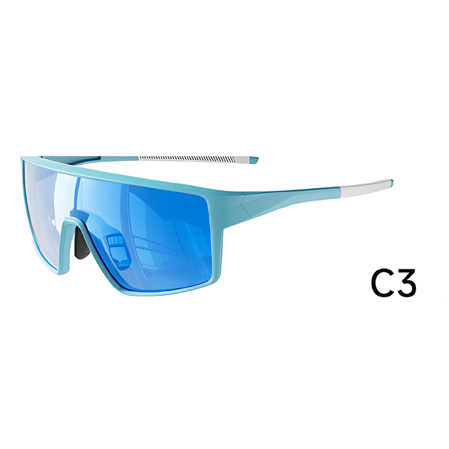 TR90 Windproof Shield Sports Sunglasses with PC Lens for Cycling, Running and Hiking