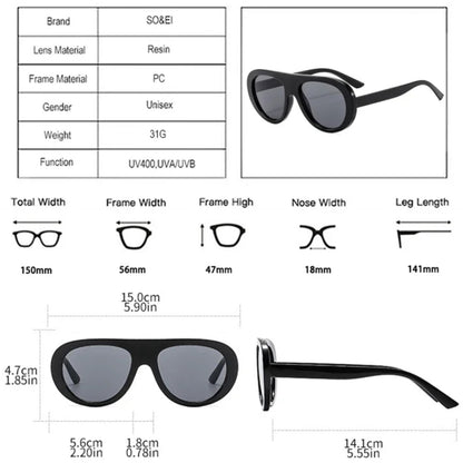 Candy Pilot UV400 Sunglasses | Bold Retro Unisex Shades – CINILY UK additional product view
