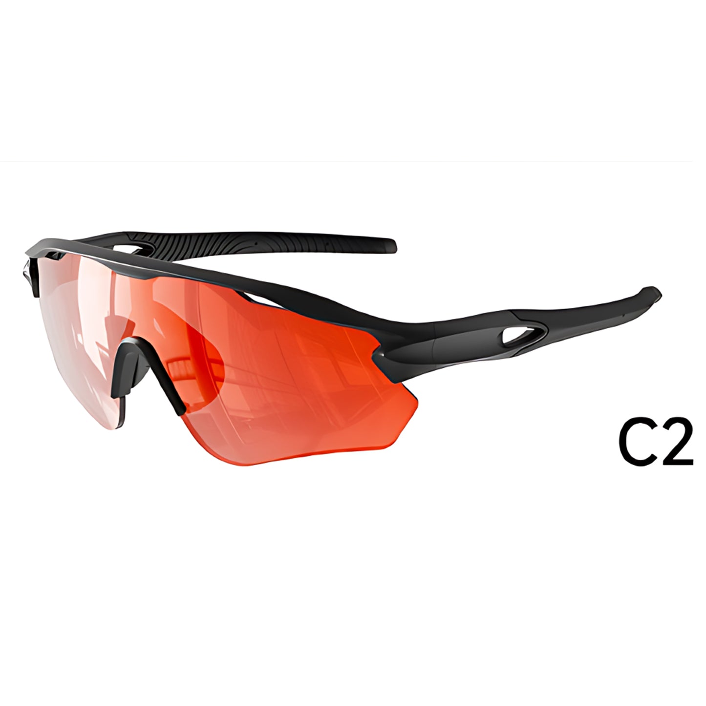 TR90 Half-Rim Windproof Sports Sunglasses for Cycling, Hiking and Outdoor Use