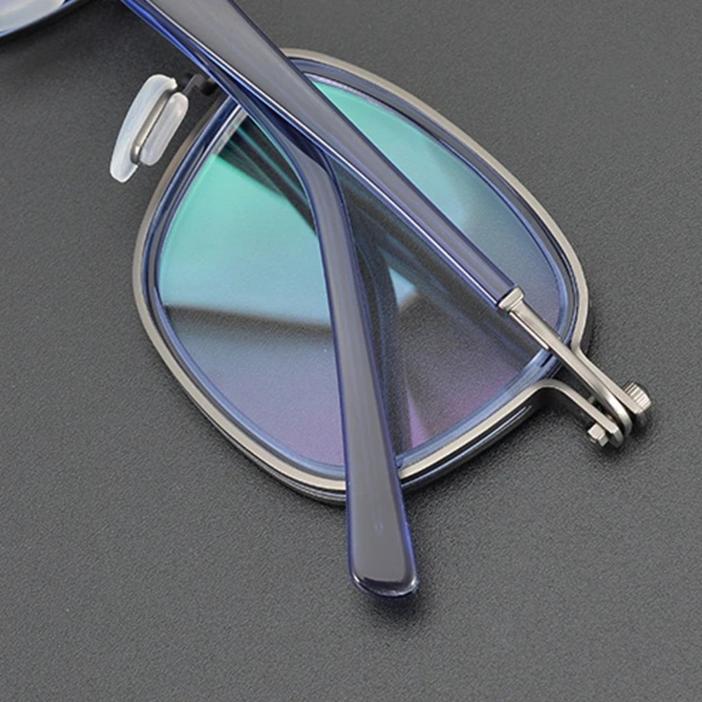 Alloy Blue Square Eyeglasses